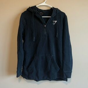 Gymshark Black Quarter Zip Up Hoodie